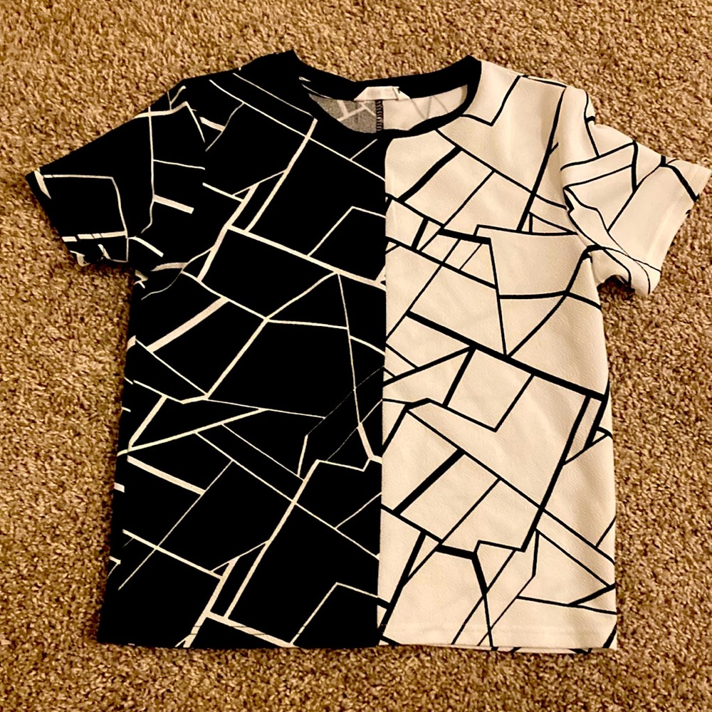 Shein Split Pattern Top